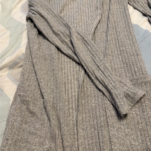 Pinc Light Gray Ribbed Cardigan - Picture 5 of 5